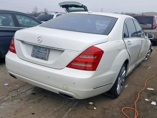 WDDNG9FB6AA302926 - 2010 MERCEDES-BENZ S 400 WHITE photo 4