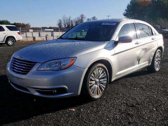 1C3CCBCB7CN121665 - 2012 CHRYSLER 200 LIMITE SILVER photo 2