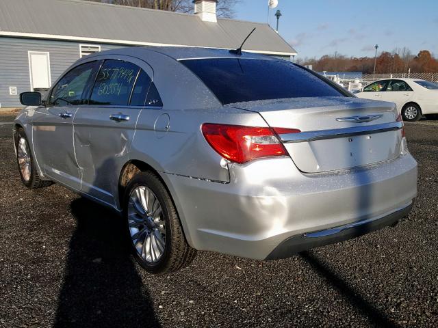 1C3CCBCB7CN121665 - 2012 CHRYSLER 200 LIMITE SILVER photo 3