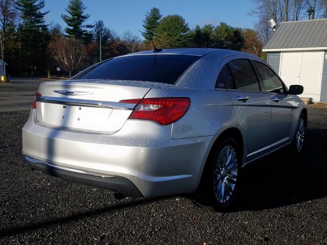 1C3CCBCB7CN121665 - 2012 CHRYSLER 200 LIMITE SILVER photo 4