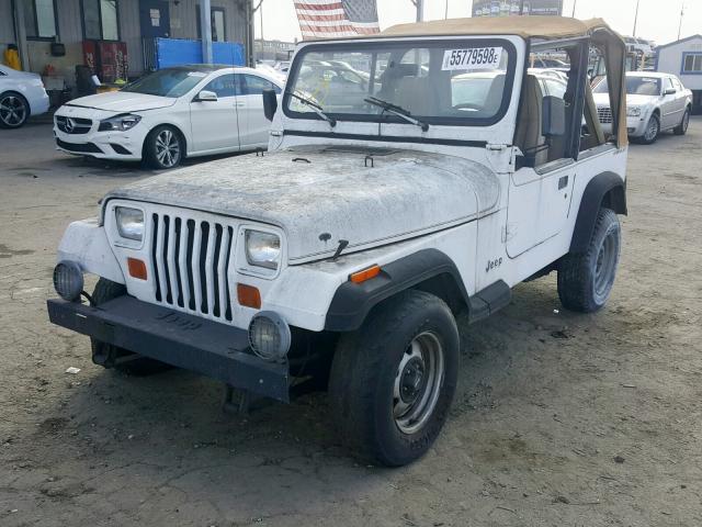 2J4FY29SXMJ139706 - 1991 JEEP WRANGLER / WHITE photo 2