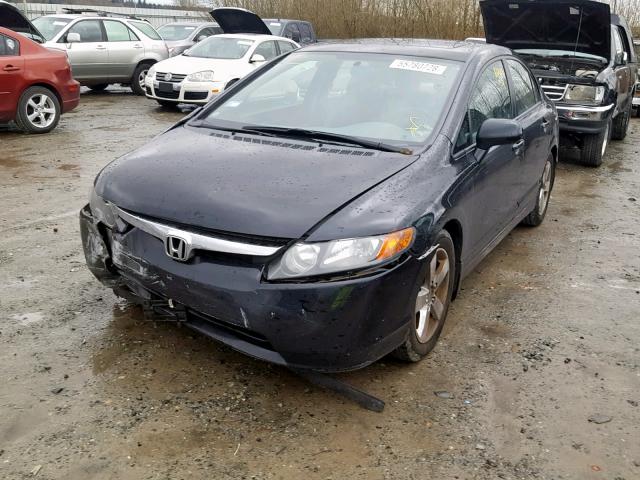 1HGFA16908L079149 - 2008 HONDA CIVIC EXL BLACK photo 2