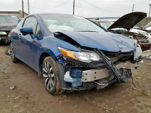 2HGFG3B09EH525289 - 2014 HONDA CIVIC EXL BLUE photo 1