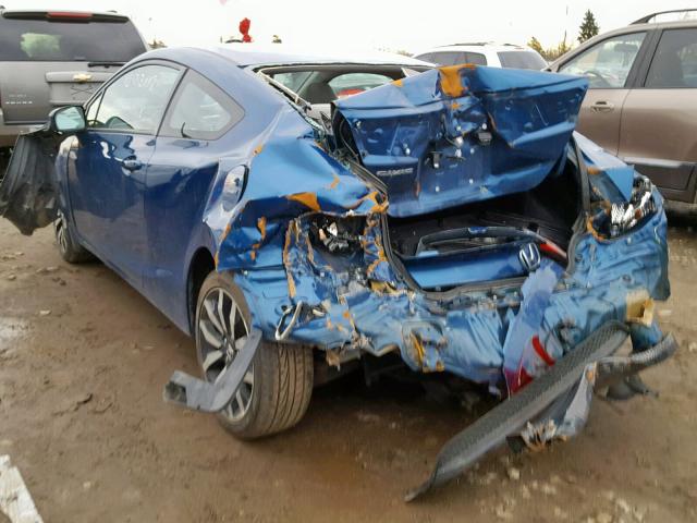 2HGFG3B09EH525289 - 2014 HONDA CIVIC EXL BLUE photo 3