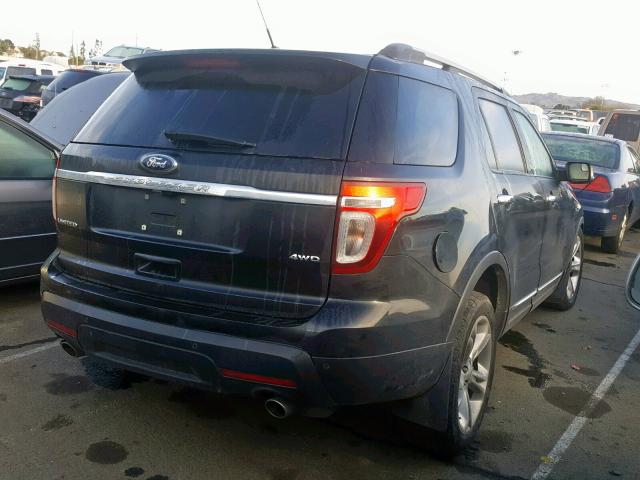 1FM5K8F88DGC20104 - 2013 FORD EXPLORER L BLACK photo 4