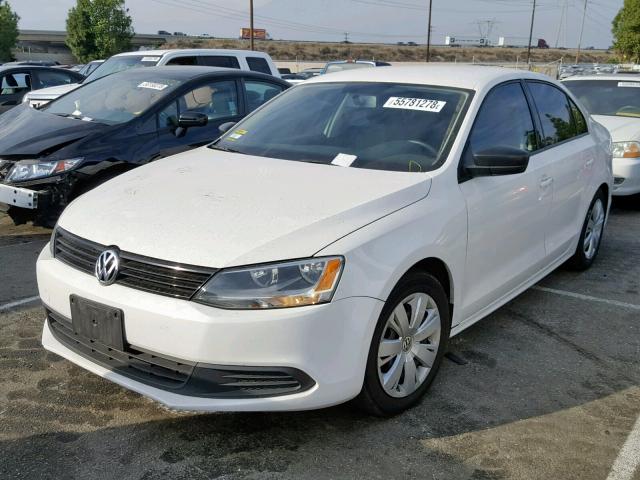 3VW2K7AJ7BM391258 - 2011 VOLKSWAGEN JETTA BASE WHITE photo 2