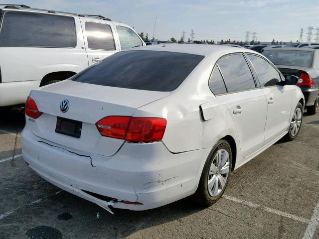 3VW2K7AJ7BM391258 - 2011 VOLKSWAGEN JETTA BASE WHITE photo 4