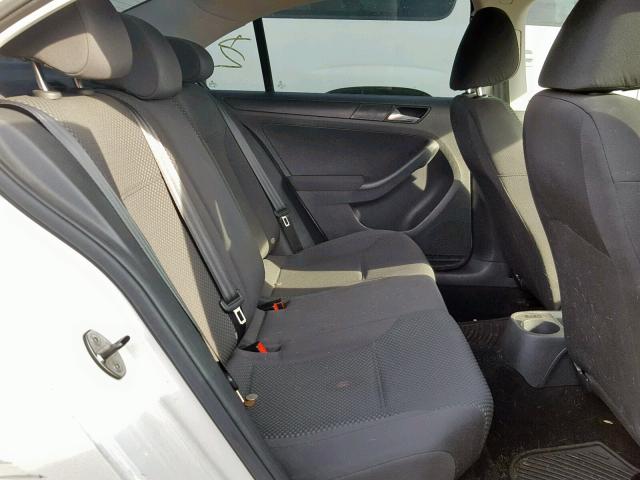 3VW2K7AJ7BM391258 - 2011 VOLKSWAGEN JETTA BASE WHITE photo 6