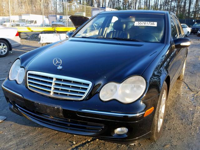 WDBRF61J65F631466 - 2005 MERCEDES-BENZ C 240 BLACK photo 9