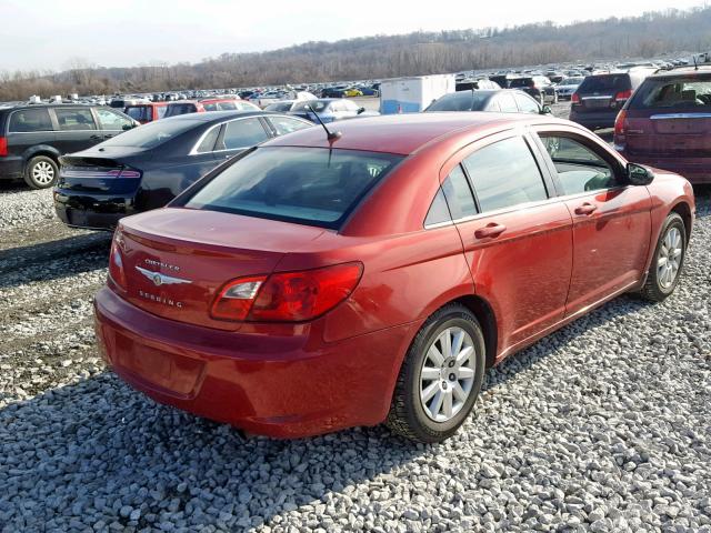 1C3LC46B79N500147 - 2009 CHRYSLER SEBRING LX RED photo 4