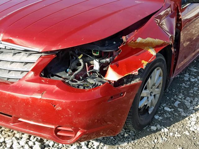 1C3LC46B79N500147 - 2009 CHRYSLER SEBRING LX RED photo 9