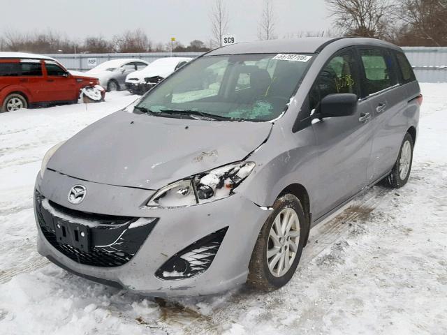 JM1CW2CL9C0122440 - 2012 MAZDA 5 SILVER photo 2