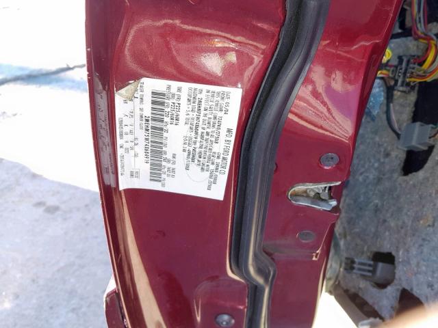 2MEHM75W74X684919 - 2004 MERCURY GRAND MARQ MAROON photo 10