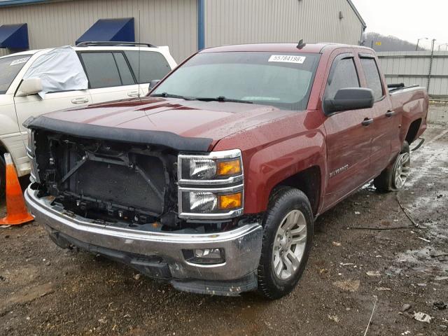 1GCRCREC4EZ153862 - 2014 CHEVROLET SILVERADO MAROON photo 2