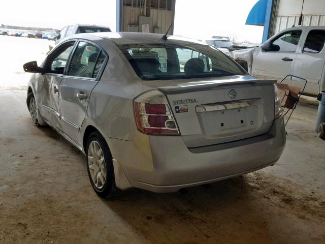 3N1AB6AP5CL681991 - 2012 NISSAN SENTRA 2.0 SILVER photo 3