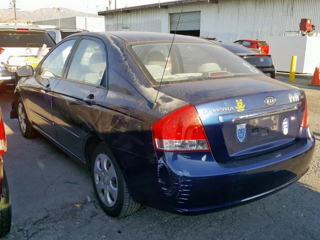 KNAFE222195587862 - 2009 KIA SPECTRA EX BLUE photo 3