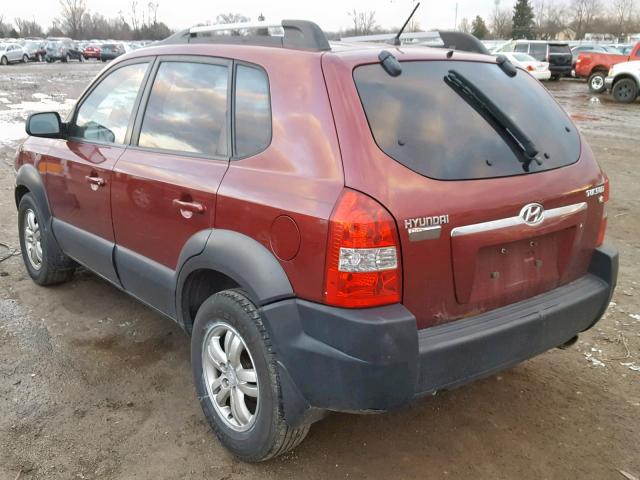 KM8JN12D97U622946 - 2007 HYUNDAI TUCSON SE BURGUNDY photo 3