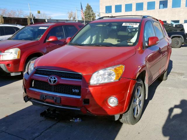 2T3DK4DV6AW033719 - 2010 TOYOTA RAV4 LIMIT RED photo 2