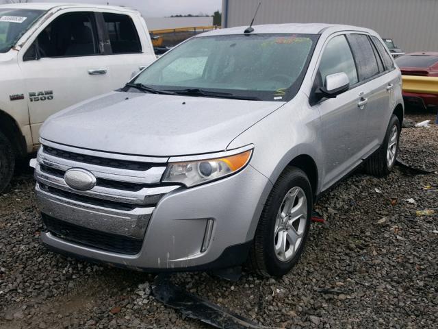 2FMDK3JCXDBA94023 - 2013 FORD EDGE SEL GRAY photo 2