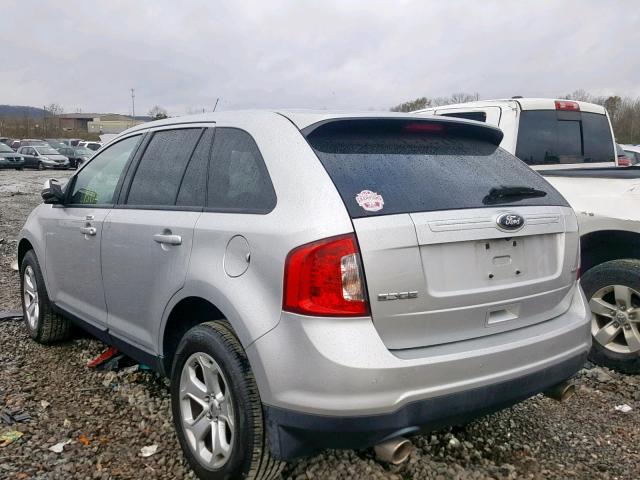 2FMDK3JCXDBA94023 - 2013 FORD EDGE SEL GRAY photo 3