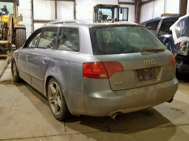 WAUKF78E47A008474 - 2007 AUDI A4 2.0T AV SILVER photo 3