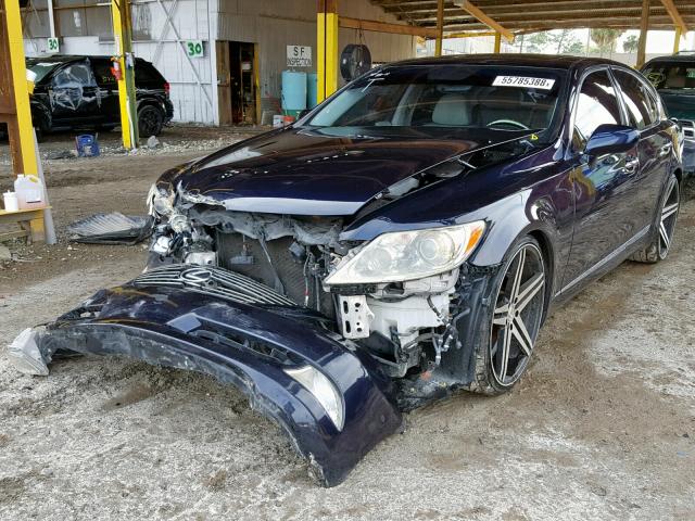 JTHBL46F375037428 - 2007 LEXUS LS 460 BLUE photo 2