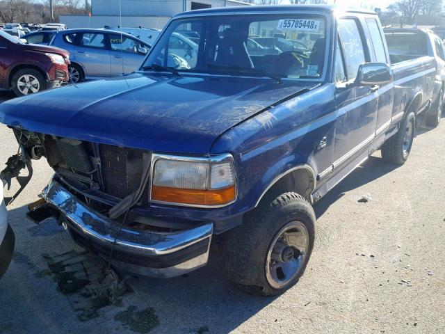 1FTEX14N9TKA57190 - 1996 FORD F150 BLUE photo 2