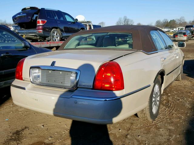 1LNHM83W73Y610307 - 2003 LINCOLN TOWN CAR C BEIGE photo 4