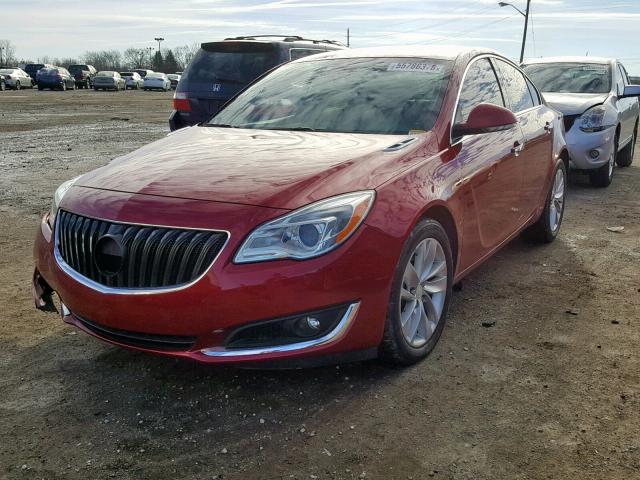 2G4GN5EX6E9325067 - 2014 BUICK REGAL PREM RED photo 2