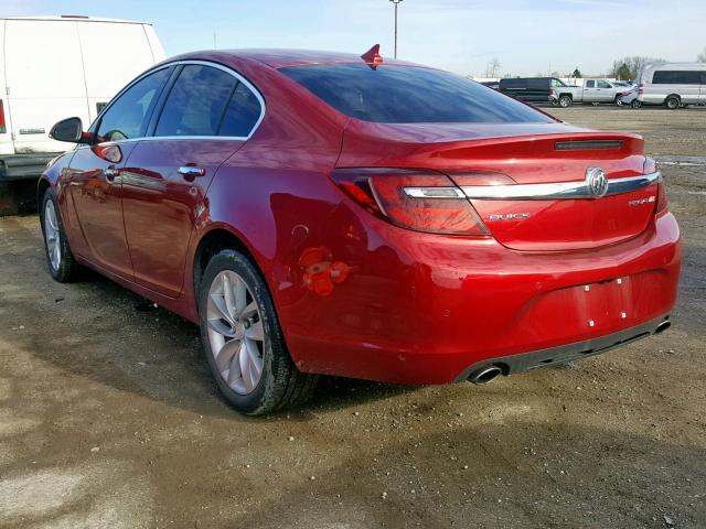 2G4GN5EX6E9325067 - 2014 BUICK REGAL PREM RED photo 3