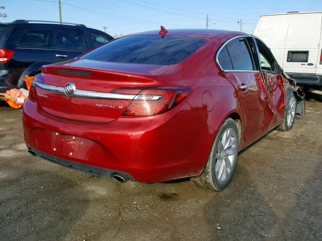 2G4GN5EX6E9325067 - 2014 BUICK REGAL PREM RED photo 4