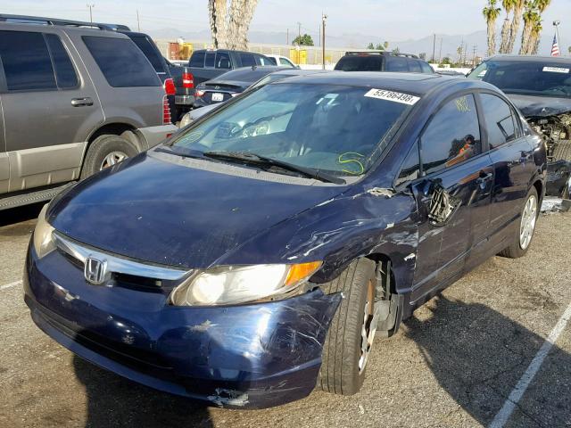 1HGFA16808L104915 - 2008 HONDA CIVIC EX BLUE photo 2