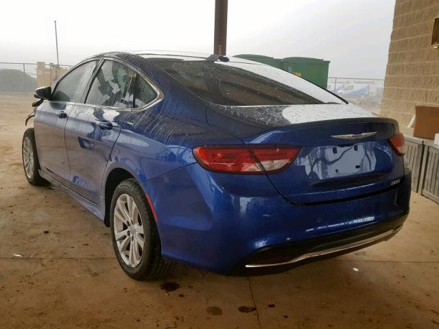 1C3CCCAB8FN507766 - 2015 CHRYSLER 200 LIMITE BLUE photo 3