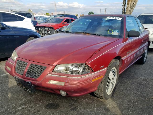 1G2NE15M0SM527898 - 1995 PONTIAC GRAND AM S MAROON photo 2