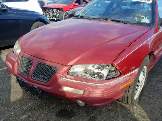 1G2NE15M0SM527898 - 1995 PONTIAC GRAND AM S MAROON photo 9