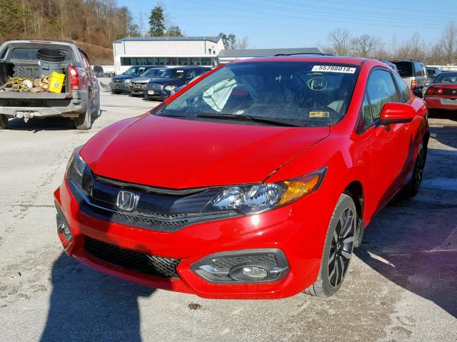 2HGFG3B09FH508543 - 2015 HONDA CIVIC EXL RED photo 2