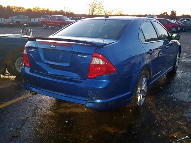 3FAHP0KC4BR119202 - 2011 FORD FUSION SPO BLUE photo 4