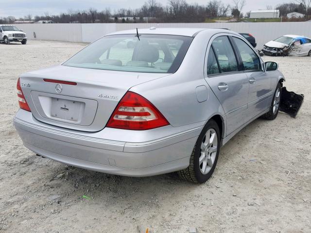 WDBRF92H37F931644 - 2007 MERCEDES-BENZ C 280 4MAT SILVER photo 4