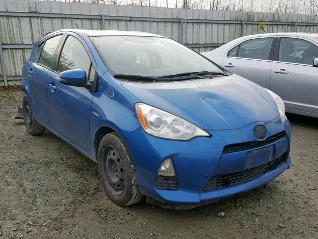 JTDKDTB38E1083572 - 2014 TOYOTA PRIUS C BLUE photo 1