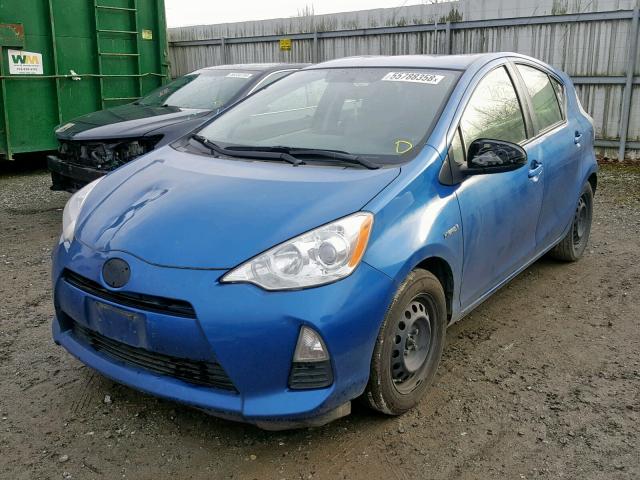 JTDKDTB38E1083572 - 2014 TOYOTA PRIUS C BLUE photo 2