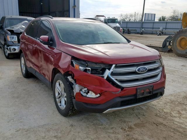 2FMTK3J81FBC07061 - 2015 FORD EDGE SEL RED photo 1