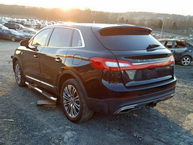 2LMTJ8LR1GBL45890 - 2016 LINCOLN MKX RESERV BLACK photo 3