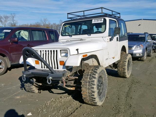 1J4FY19P6SP213421 - 1995 JEEP WRANGLER / WHITE photo 2