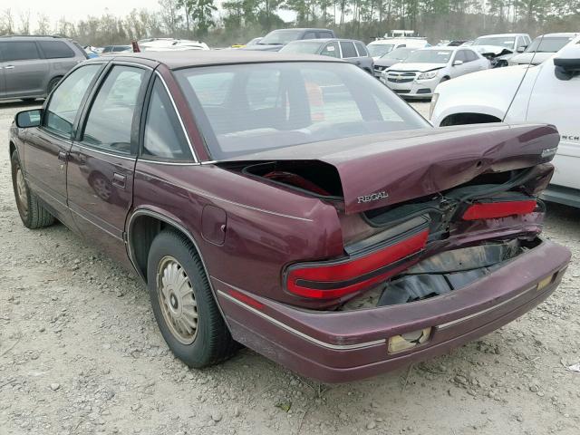 2G4WB55L1R1433747 - 1994 BUICK REGAL CUST BURGUNDY photo 3