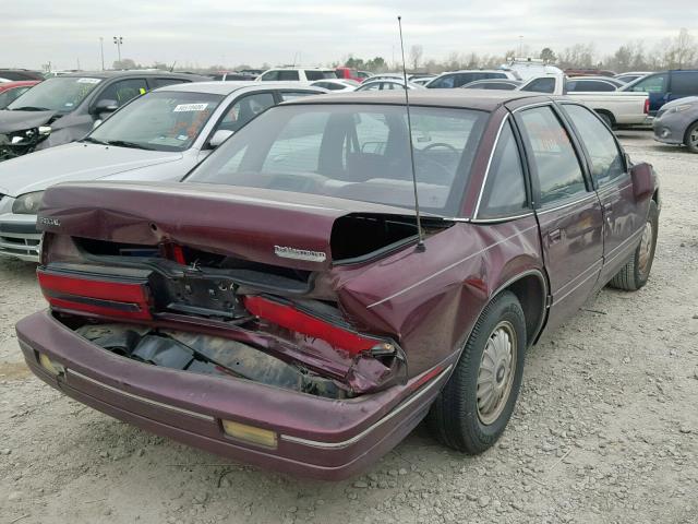 2G4WB55L1R1433747 - 1994 BUICK REGAL CUST BURGUNDY photo 4