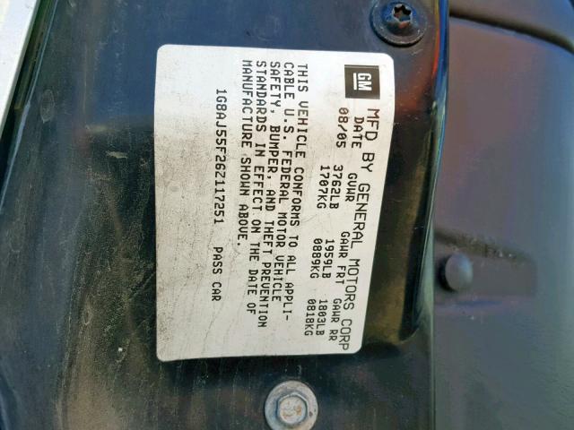1G8AJ55F26Z117251 - 2006 SATURN ION LEVEL SILVER photo 10