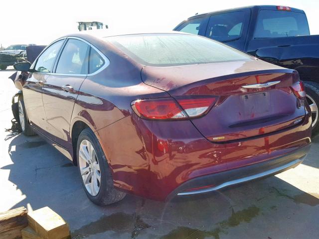 1C3CCCAB0FN578234 - 2015 CHRYSLER 200 LIMITE MAROON photo 3