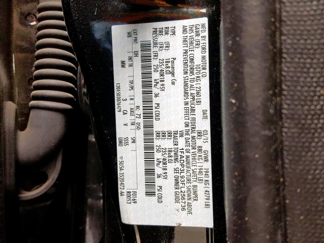 1FADP3L93FL256736 - 2015 FORD FOCUS ST GRAY photo 10