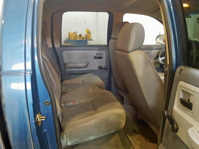 1D7HE28N96S542068 - 2006 DODGE DAKOTA QUA BLUE photo 6