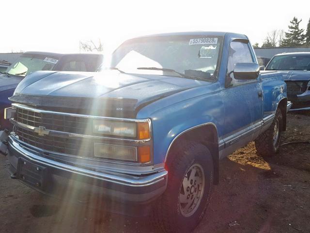 1GCEK14K1NZ114142 - 1992 CHEVROLET GMT-400 K1 BLUE photo 2